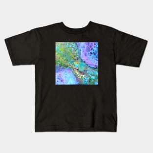 acrylic pour painting Kids T-Shirt